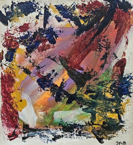 Peinture huile abstraite - peinture, à