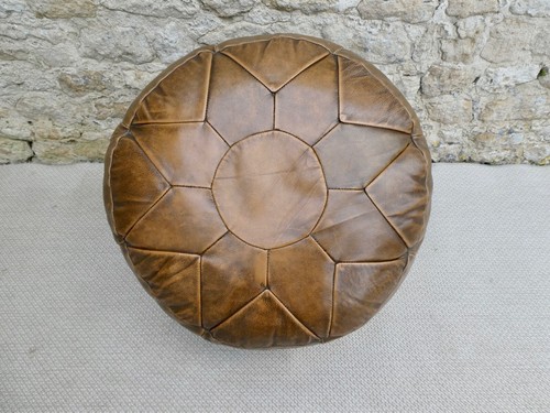 Pouf patchwork cuir - pouf,