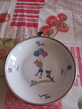 Assiette creuse chauffante enfant ancienne vintage motif ballon sans bouchon