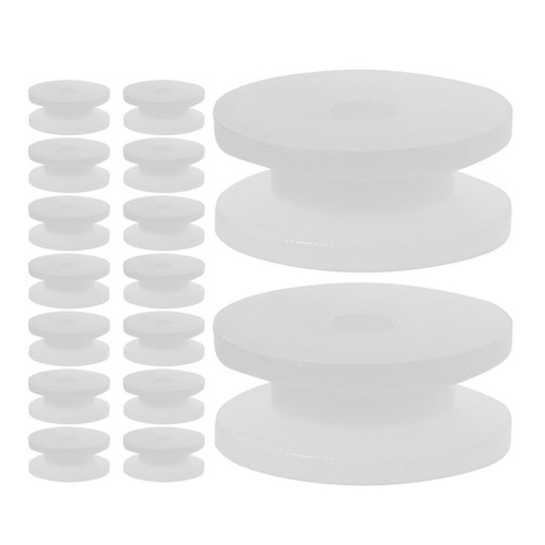 White reusable plastic - white, pulley