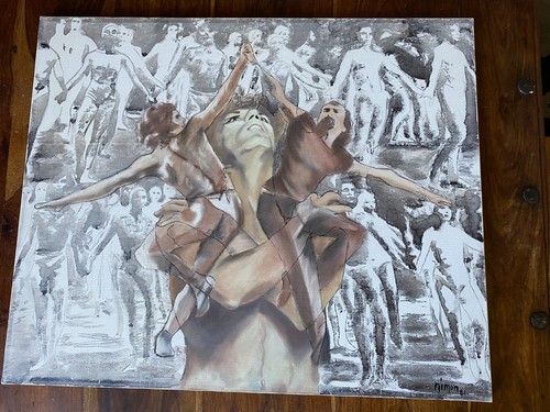 Peinture huile sur toile - peinture, a