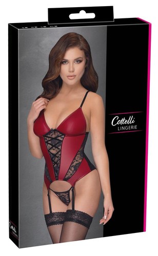 Guepiere rouge noire taille - noire,
