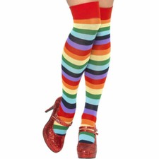 NEUF CHAUSSETTE CLOWN MONTANTE déguisement costume bal costumé carnaval années80