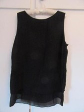 NITYA VINTAGE BLACK LAYERED TUNIC TOP  LUREX FLECK  CHEST SIZE 38"-40"