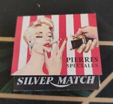 SILVER MATCH PIERRES A BRIQUET PIN UP VINTAGE NEUF DE STOCK ANCIEN 