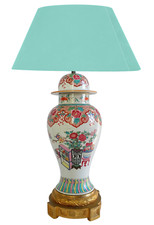 Lampe potiche - porcelaine de