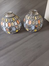 2 GLOBE BOULE  EN VERRE  Style