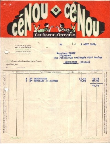 Grenoble facture cenou - -,