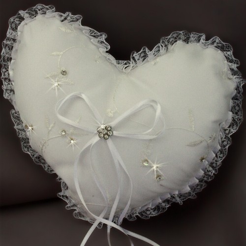 Coussin coeur mariage porte - coussin,