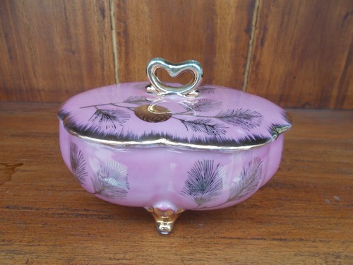 Bonbonniere faience rose - bonbonniere,