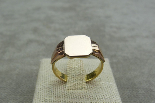 Bague chevalière plaqué - bague,