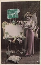 CP WOMEN'S DRESS STRAPS PRESENT EASEL PANEL TREFLES FLOWERS - 64781