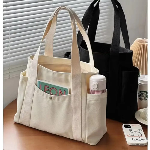 Large canvas tote bag women - large,