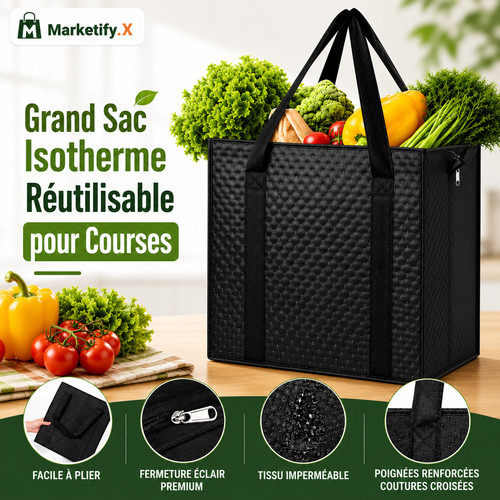 Grand sac isotherme - sac, pliable