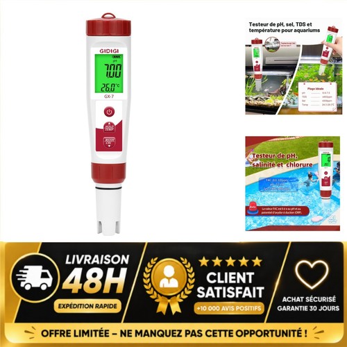 Gidigi testeur chlore sel - ph,