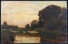 Charles MERCIER (1834-) La Varenne L'Eté 1892 Exposé salon disciple de Corot 