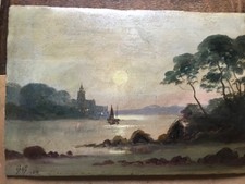 huile sur carton signée et