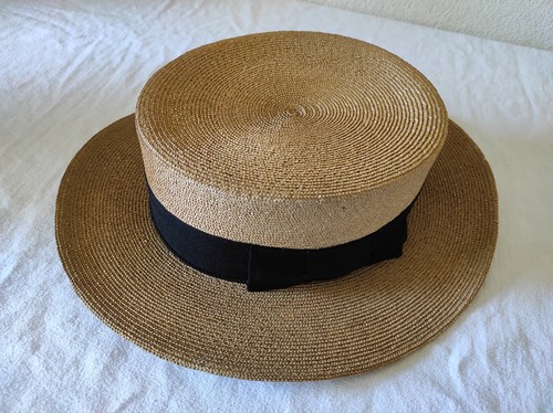Ancien chapeau canotier - canotier, en