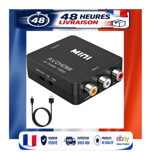 Convertisseur rca vers hdmi - av,
