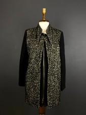 Cop Copine Tandem Manteau Desiner Wool Knit Full Zip Coat Jacket Size L