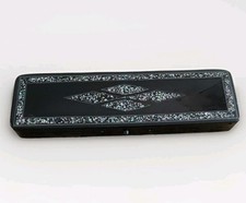 Antique Boiled Cardboard Nib Inlaid Mother of Pearl Decor Napoleon III Era