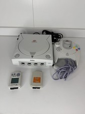 Sega Dreamcast HKT-3020 Console OEM Controller Cables Memory Card Tested