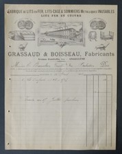 Invoice 1906 ANGOULEME BED IRON CAGE BOX SPRING FAT BUSHEL illustrated 96