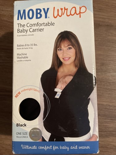 Moby wrap black - black, baby