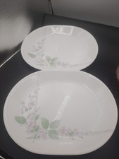  Vtg Corelle Veranda Pattern 12 Inch Platter Discontinued Pattern Set Of 2
