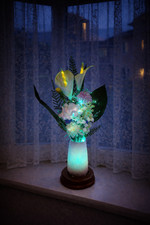 Lampe à fleurs LED fibre