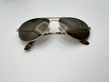 Maui Jim SEA HOUSE Titanium Aviators, Gold POLARIZED Brown Lens Sunglasses