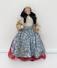 Vintage French Santon De Provence Old Lady Grandma Folk Art Doll Figurine 9"