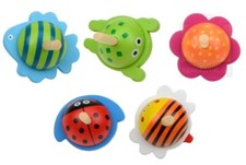 Lot de 5 toupies en bois