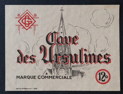 Ancienne étiquette vin cave - vin,
