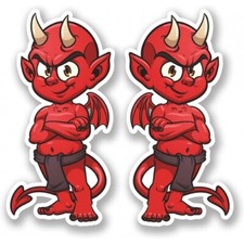 Autocollant  Sticker 2 x Rouge