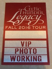 Celtic Thunder Legacy Fall 2016 Tour - Backstage Satin Stickie Pass