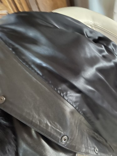 Ranch manteau cuir noir - ranch, col