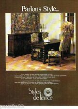 ADVERTISEMENT ADVERTISING 106 1973 dining room furniture Styles de France
