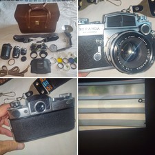 VTG Miranda Sensorex 35mm SLR Film Camera Outfit, 2 lenses, filters, flash, etc.