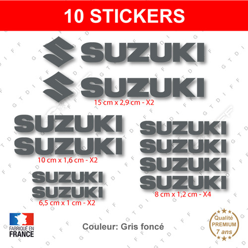 Stickers suzuki gris foncé - stickers, 10