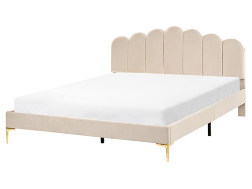 Lit velours 160 200 cm - velours, x