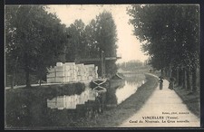 CPA Vincelles /Yonne, Canal du Nivernais, La Grue nouvelle 