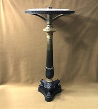 old oil lamp "SINOMBRE" patinated and gilded bronze 56cm 19th century no oil