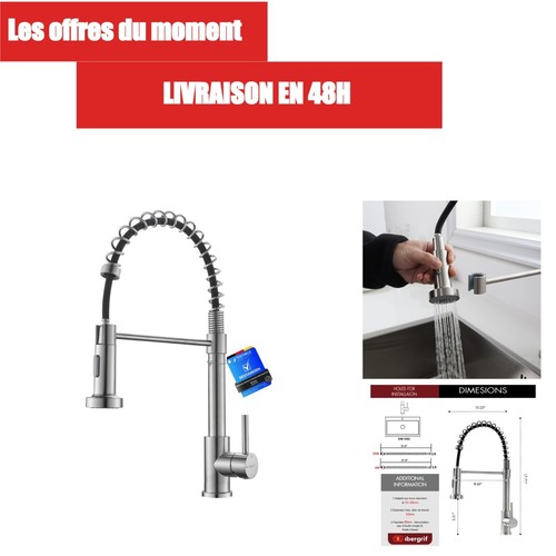 Ibergrif mitigeur cuisine - mitigeur,
