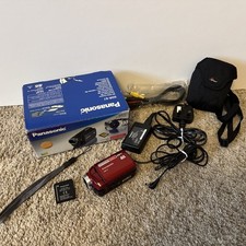 Panasonic Red SDR-S7 Video Camera - Boxed with Case & Charger 