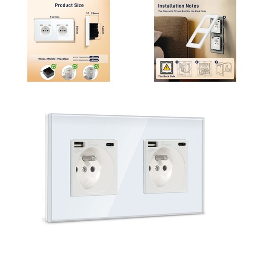 Bseed double prise murale avec - bseed,