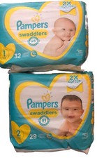 2 Packs Of Pampers Swaddlers