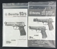 BERETTA  1997 M92 Stock/Combat  & 1992 M92FS Owners Manuals Instructions