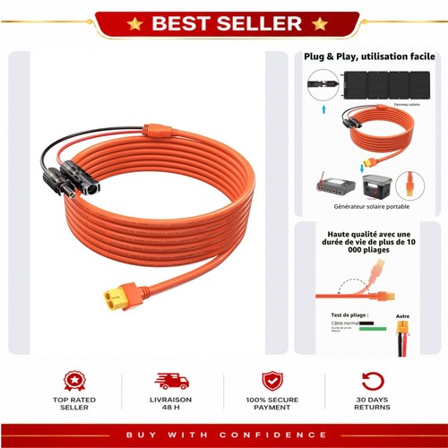 Câble solaire xt60 12 - solaire, awg
