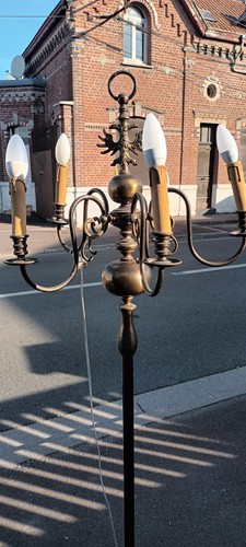 Lampadaire laiton massif - lampadaire,